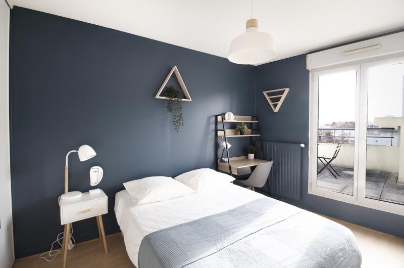 Coliving - Lyon - Grande chambre avec accès balcon - LY018