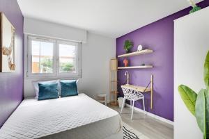Coliving - Le Kremlin-Bicetre - Chambre violette de 10 m² - KRB33