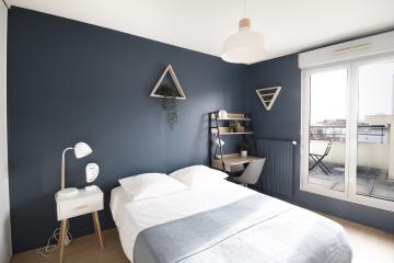 Coliving - Lyon - Grande chambre avec accès balcon - LY018